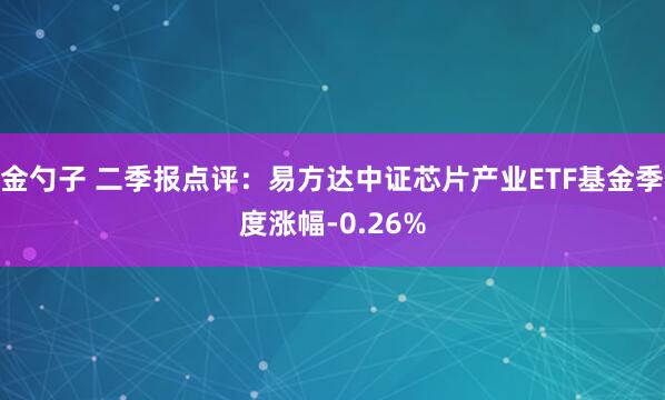 金勺子 二季报点评：易方达中证芯片产业ETF基金季度涨幅-0.26%
