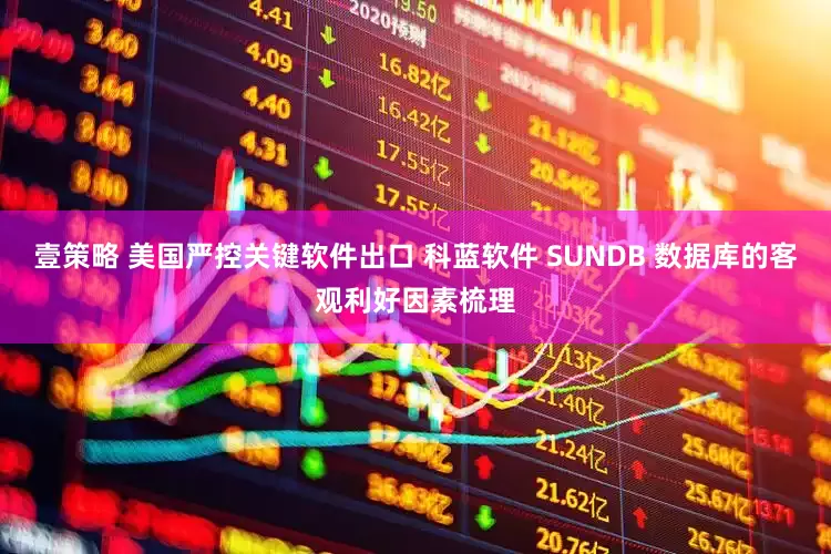 壹策略 美国严控关键软件出口 科蓝软件 SUNDB 数据库的客观利好因素梳理